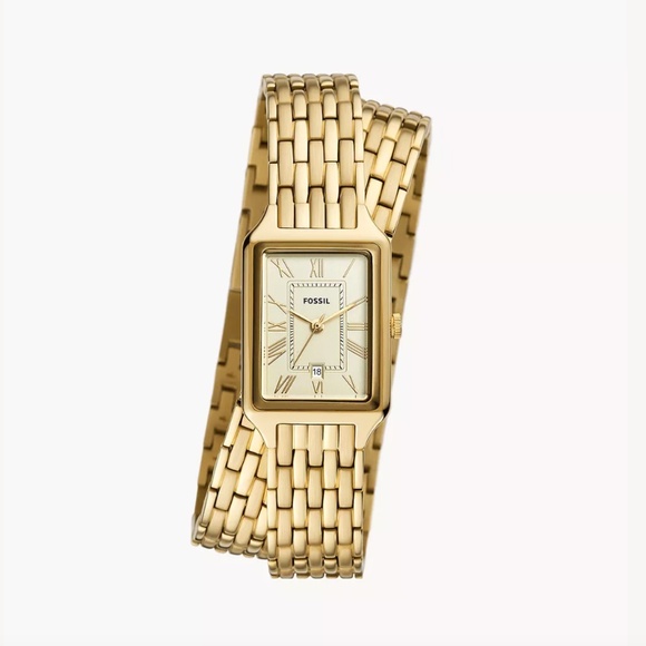 Fossil Raquel Three-Hand Date Gold-Tone Stainless Steel Watch - Picture 1 of 12